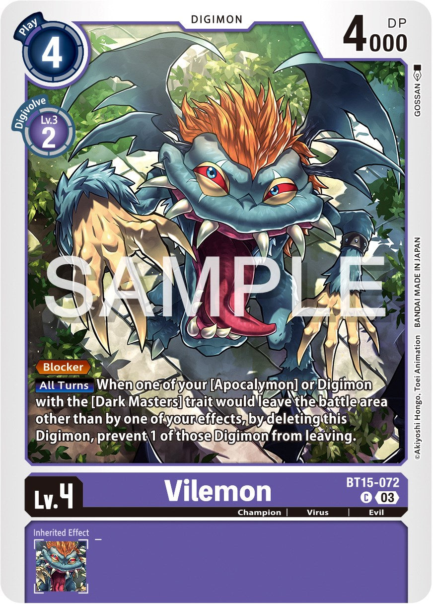 Vilemon [BT15-072] [Exceed Apocalypse] | Mindsight Gaming