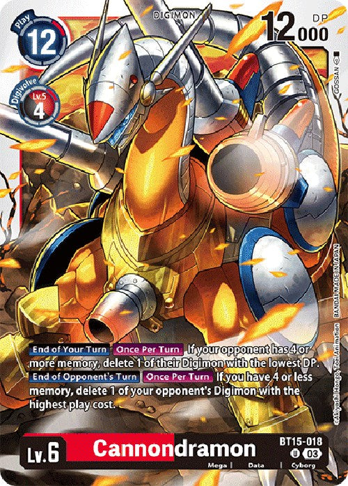 Cannondramon [BT15-018] [Exceed Apocalypse] | Mindsight Gaming