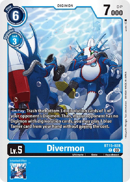 Divermon [BT15-028] [Exceed Apocalypse] | Mindsight Gaming