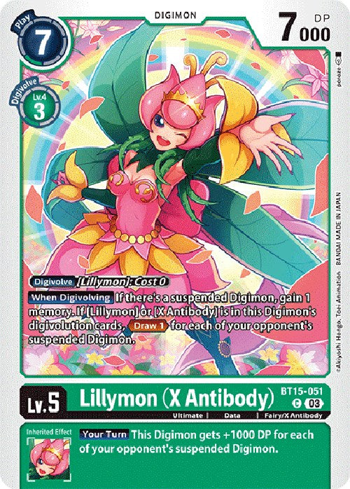 Lillymon (X Antibody) [BT15-051] [Exceed Apocalypse] | Mindsight Gaming