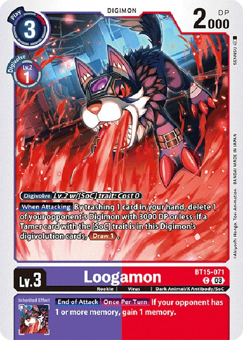 Loogamon [BT15-071] [Exceed Apocalypse] | Mindsight Gaming