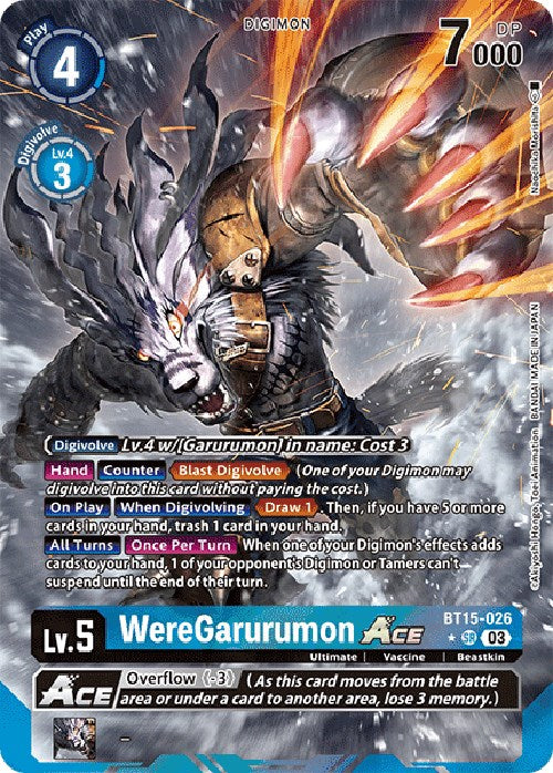 WereGarurumon Ace [BT15-026] (Alternate Art) [Exceed Apocalypse] | Mindsight Gaming