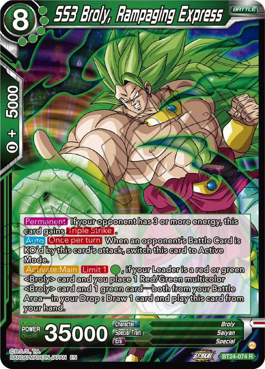 SS3 Broly, Rampaging Express (BT24-074) [Beyond Generations] | Mindsight Gaming