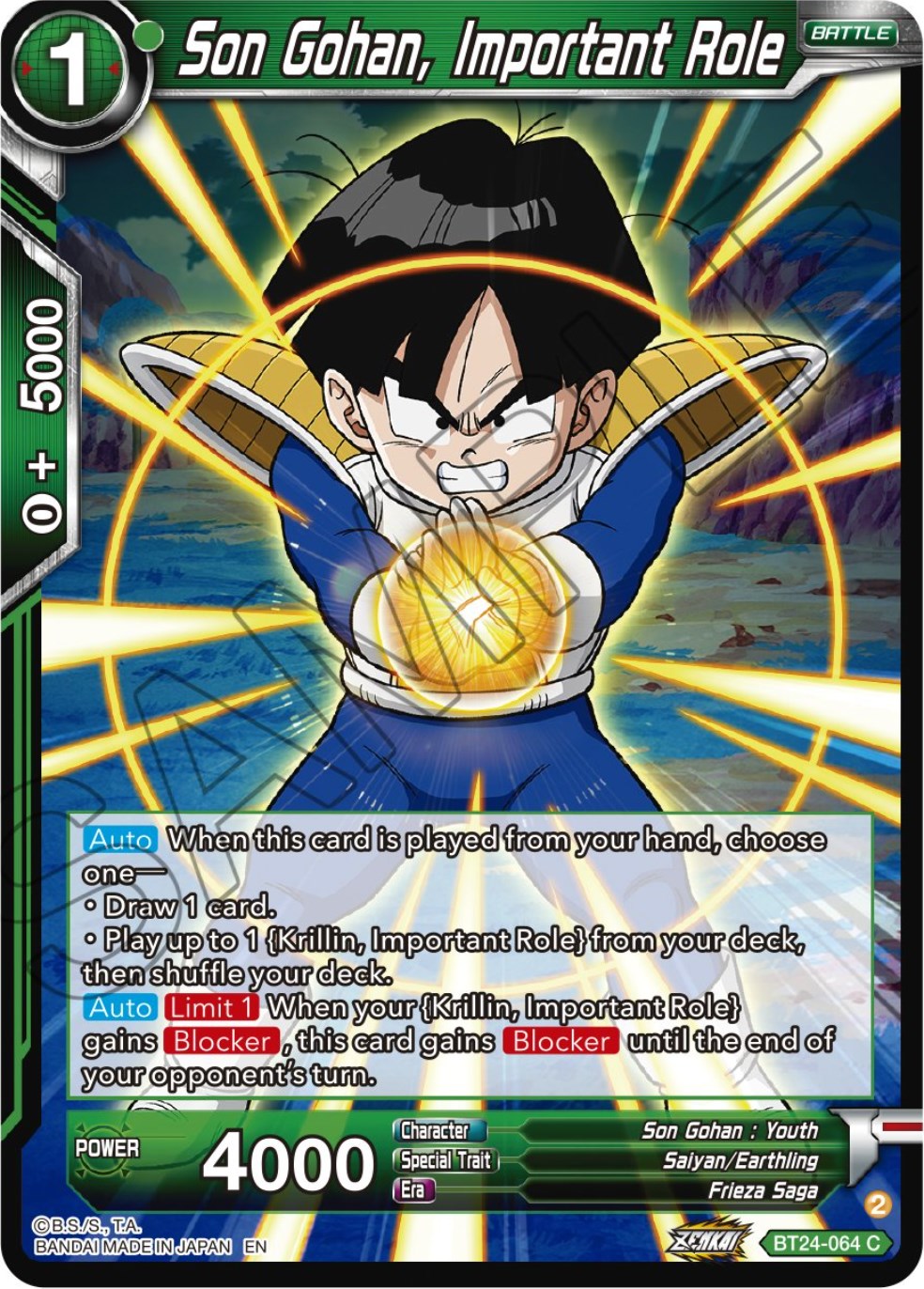 Son Gohan, Important Role (BT24-064) [Beyond Generations] | Mindsight Gaming