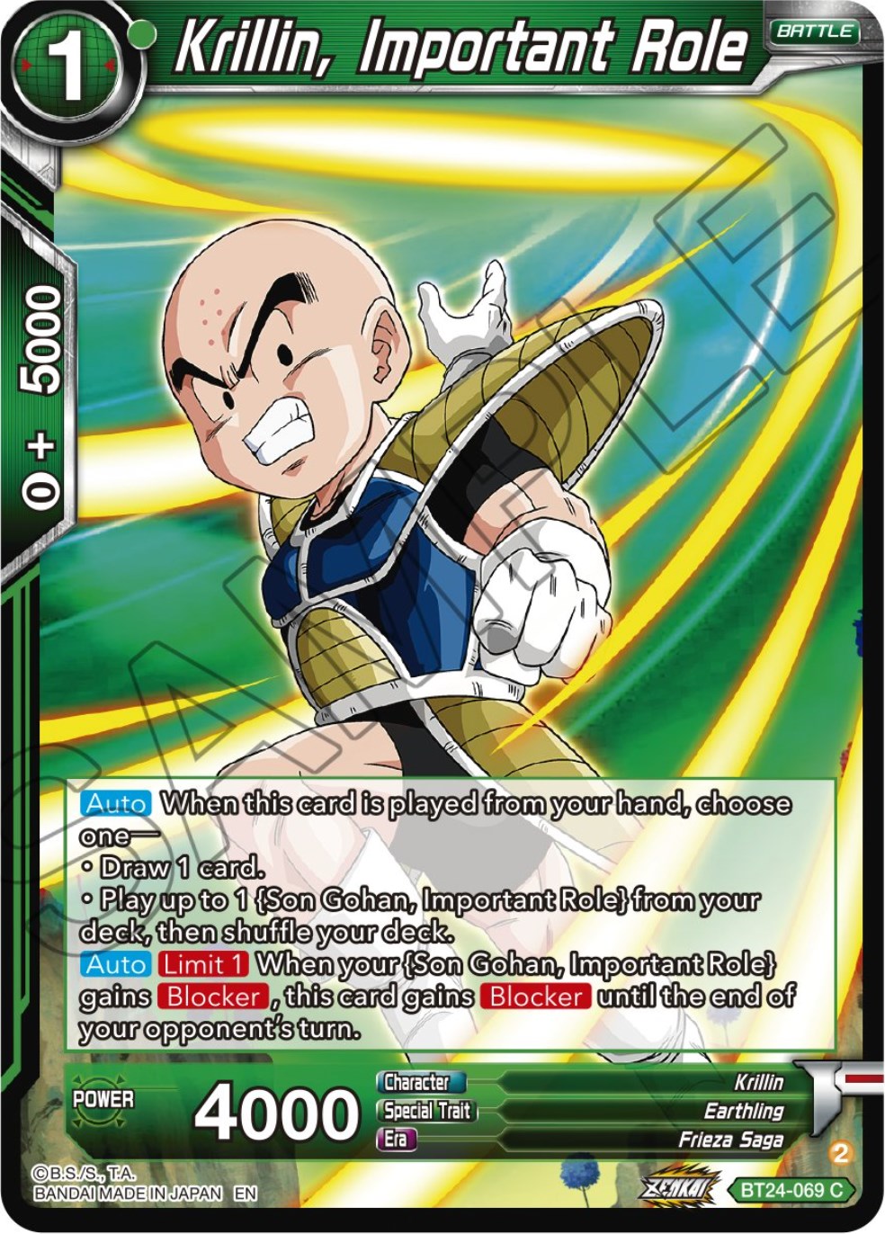 Krillin, Important Role (BT24-069) [Beyond Generations] | Mindsight Gaming