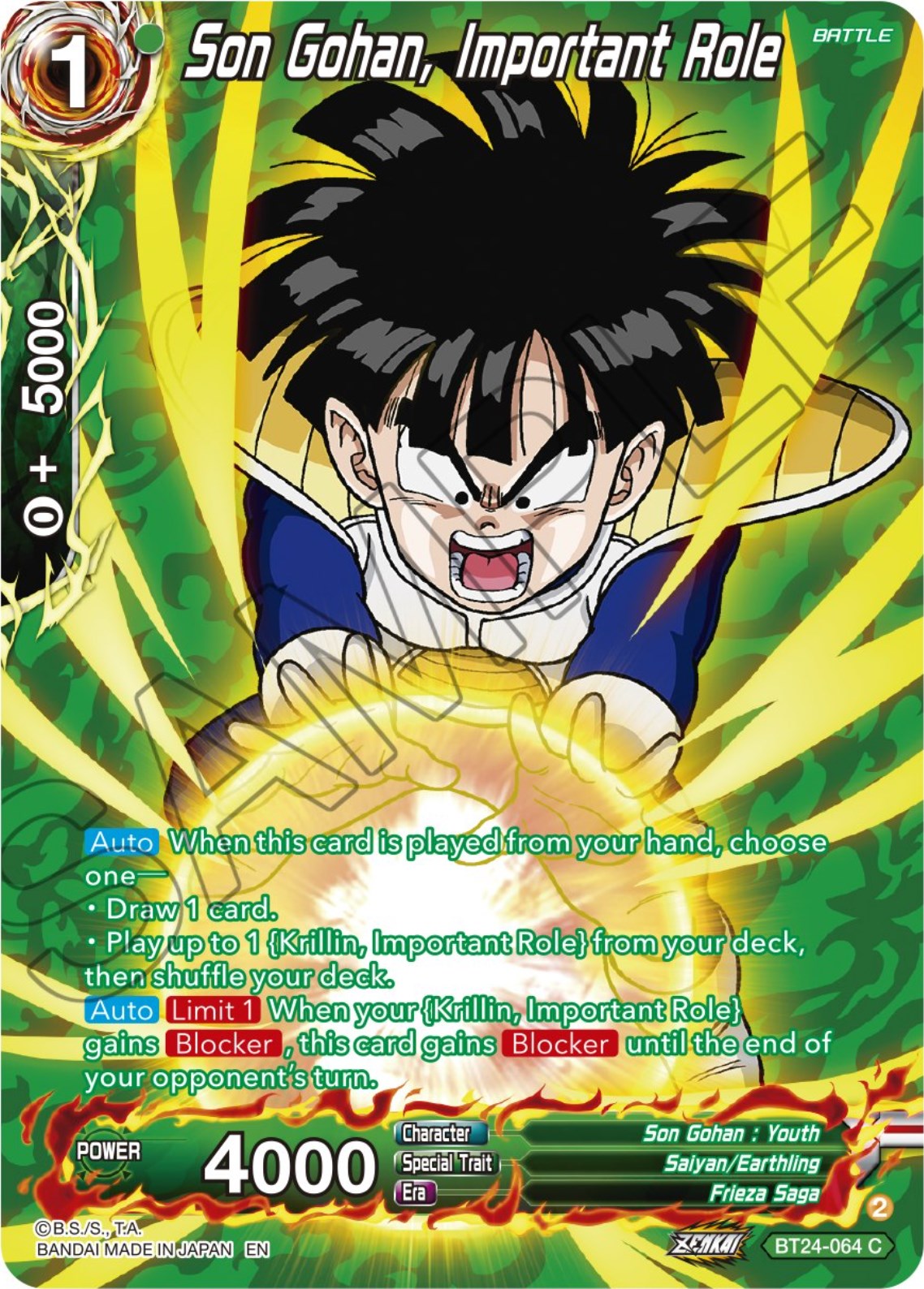 Son Gohan, Important Role (Collector Booster) (BT24-064) [Beyond Generations] | Mindsight Gaming