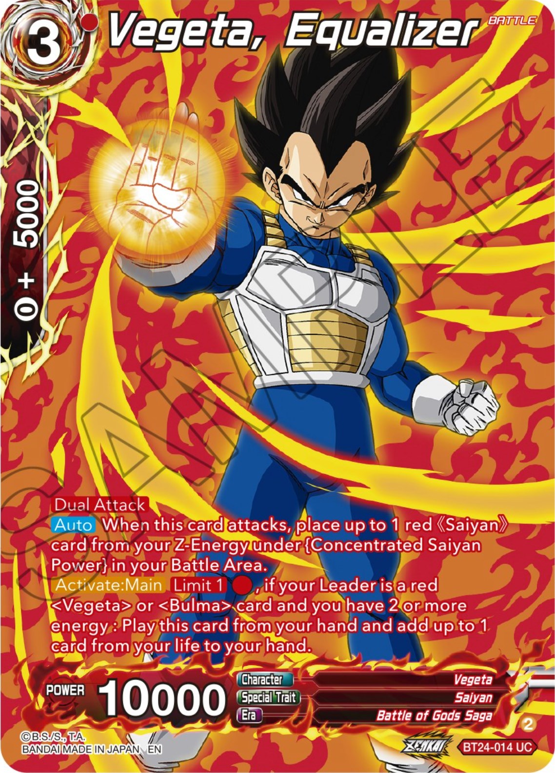 Vegeta, Equalizer (Collector Booster) (BT24-014) [Beyond Generations] | Mindsight Gaming