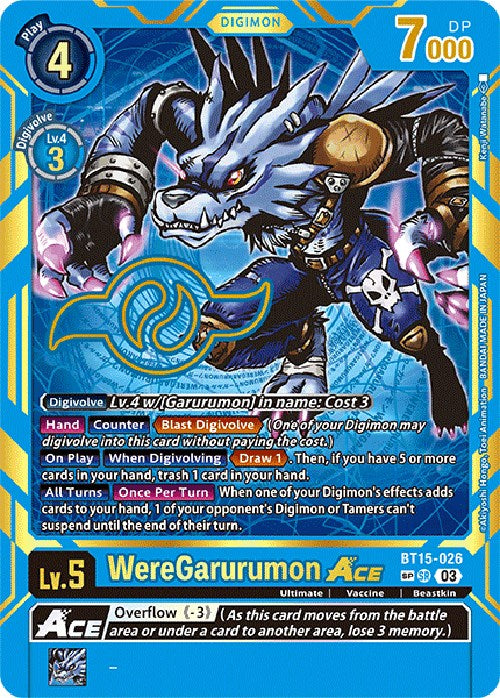 WereGarurumon Ace (Special Rare) [BT15-026] [Exceed Apocalypse] | Mindsight Gaming