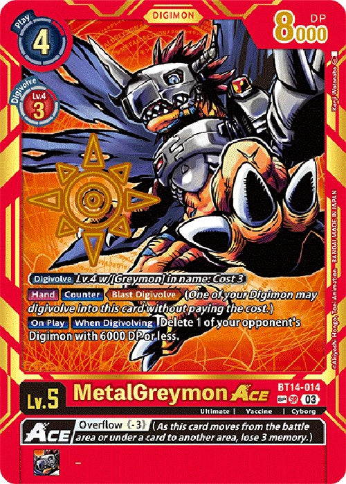 MetalGreymon Ace [BT14-014] [Exceed Apocalypse] | Mindsight Gaming