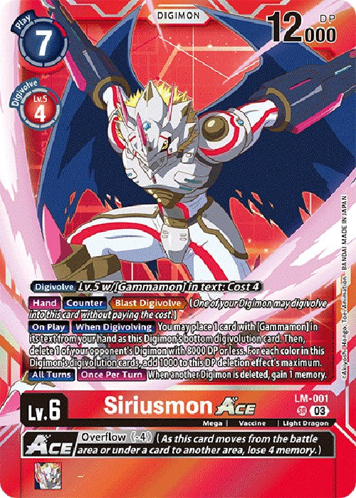 Siriusmon Ace [LM-001] (English Exclusive) [Exceed Apocalypse] | Mindsight Gaming