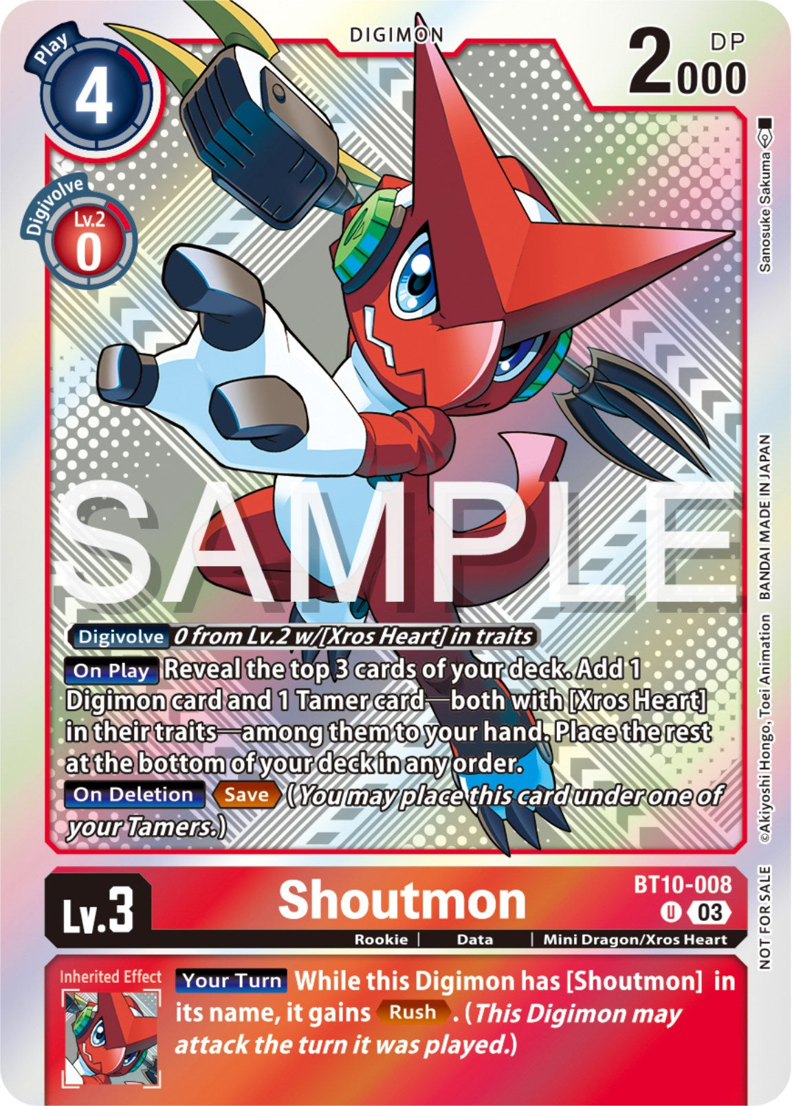 Shoutmon [BT10-008] (Exceed Apocalypse Pre-Release Winner) [Exceed Apocalypse Pre-Release Cards] | Mindsight Gaming