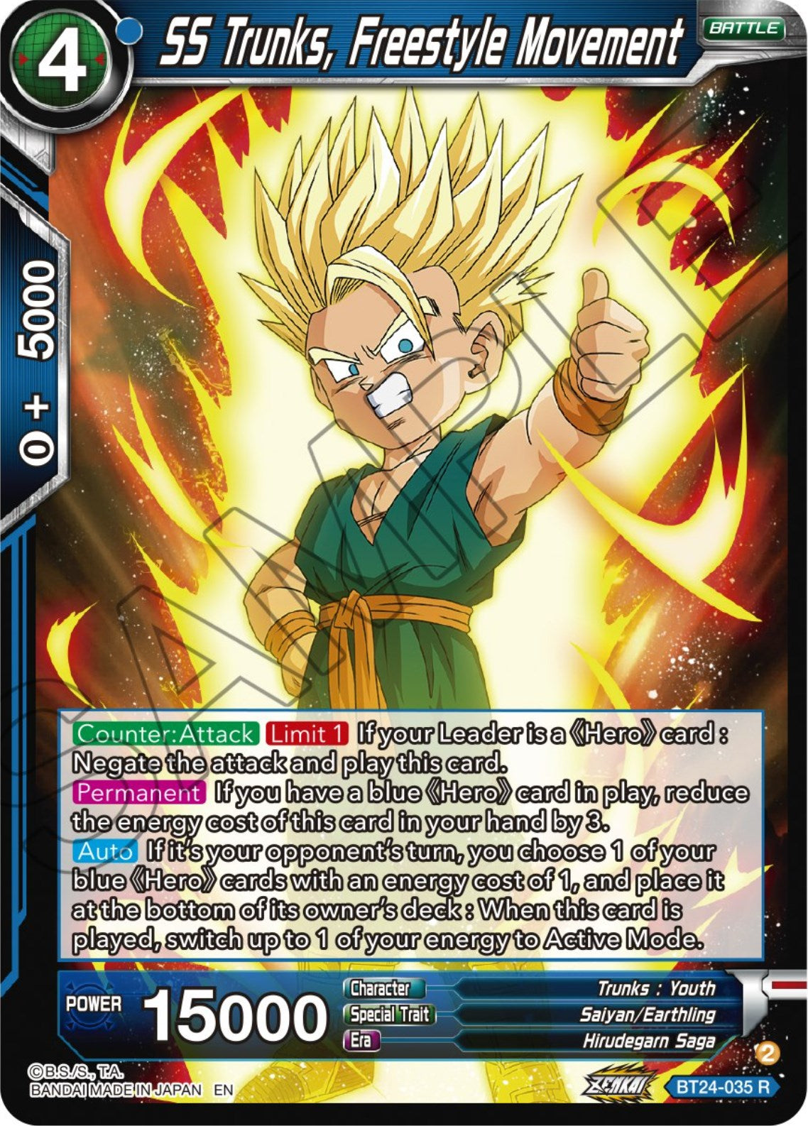 SS Trunks, Freestyle Movement (BT24-035) [Beyond Generations] | Mindsight Gaming