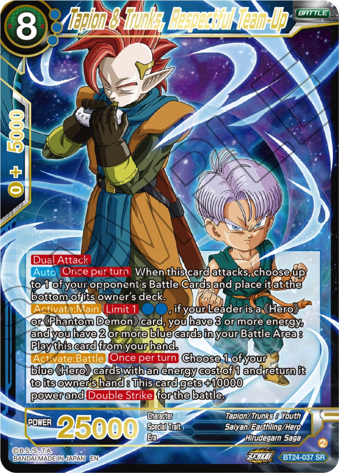 Tapin & Trunks, Respectful Team-Up (BT24-037) [Beyond Generations] | Mindsight Gaming