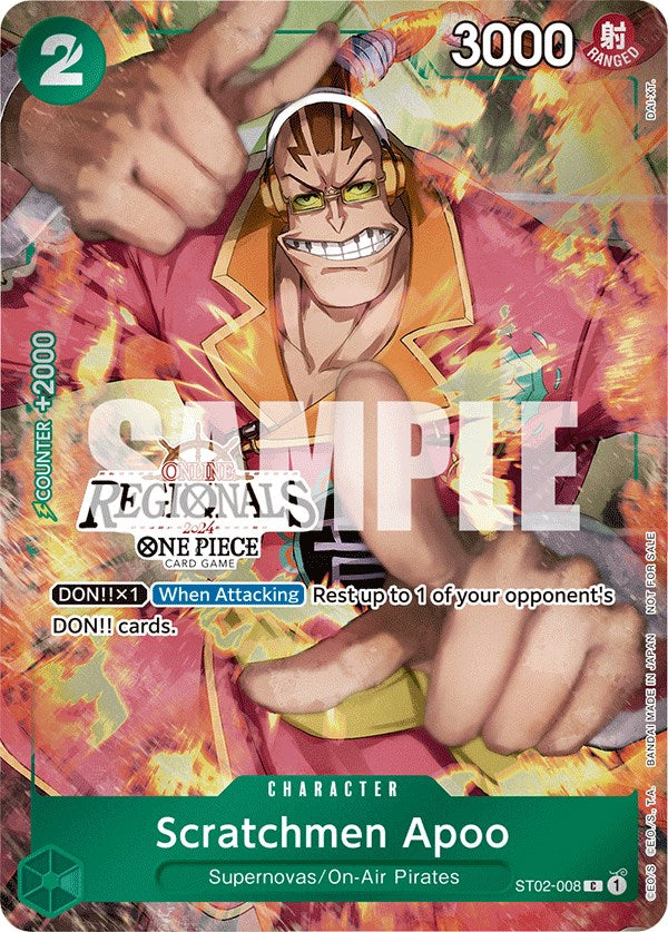 Scratchmen Apoo (Online Regional 2024) [Participant] [One Piece Promotion Cards] | Mindsight Gaming