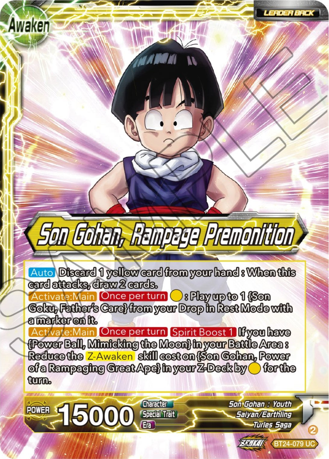 Son Gohan // Son Gohan, Rampage Premonition (BT24-079) [Beyond Generations] | Mindsight Gaming