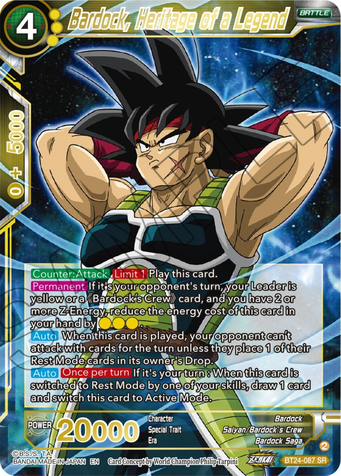 Bardock, Heritage of a Legend (BT24-087) [Beyond Generations] | Mindsight Gaming