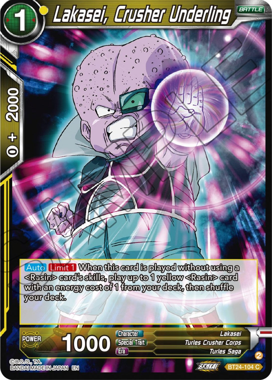 Lakasei, Crusher Underling (BT24-104) [Beyond Generations] | Mindsight Gaming