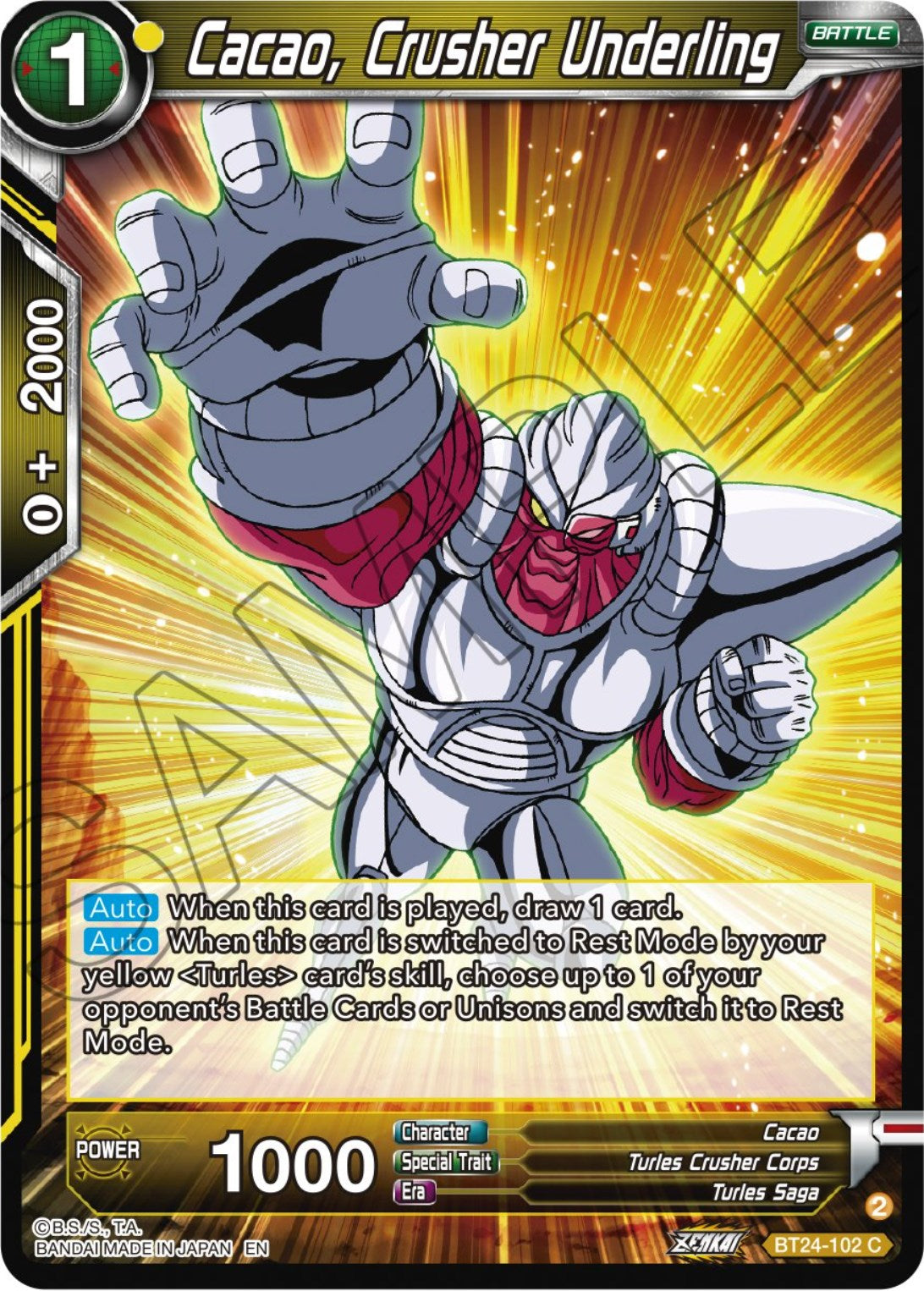 Cacao, Crusher Underling (BT24-102) [Beyond Generations] | Mindsight Gaming