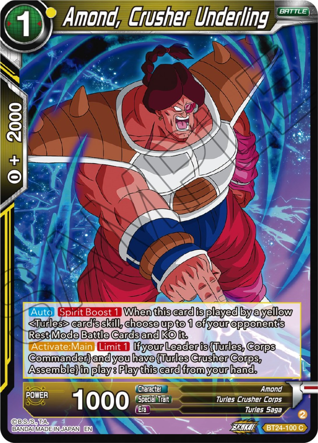 Amond, Crusher Underling (BT24-100) [Beyond Generations] | Mindsight Gaming