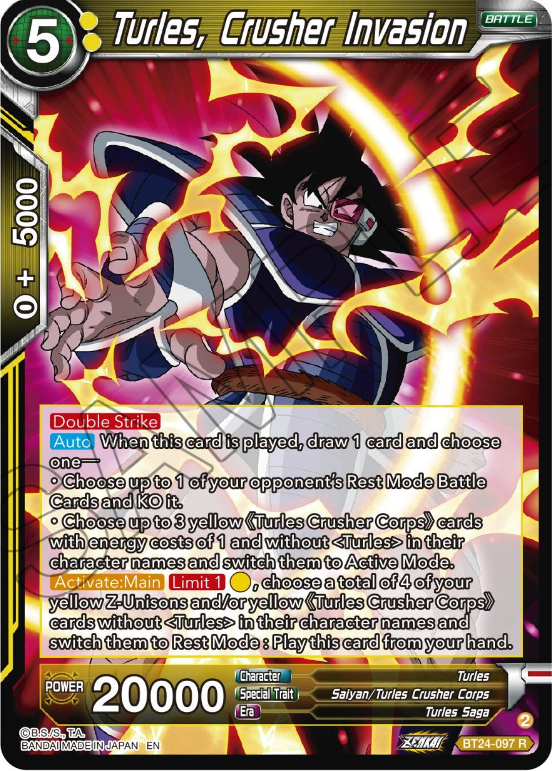 Turles, Crusher Invasion (BT24-097) [Beyond Generations] | Mindsight Gaming