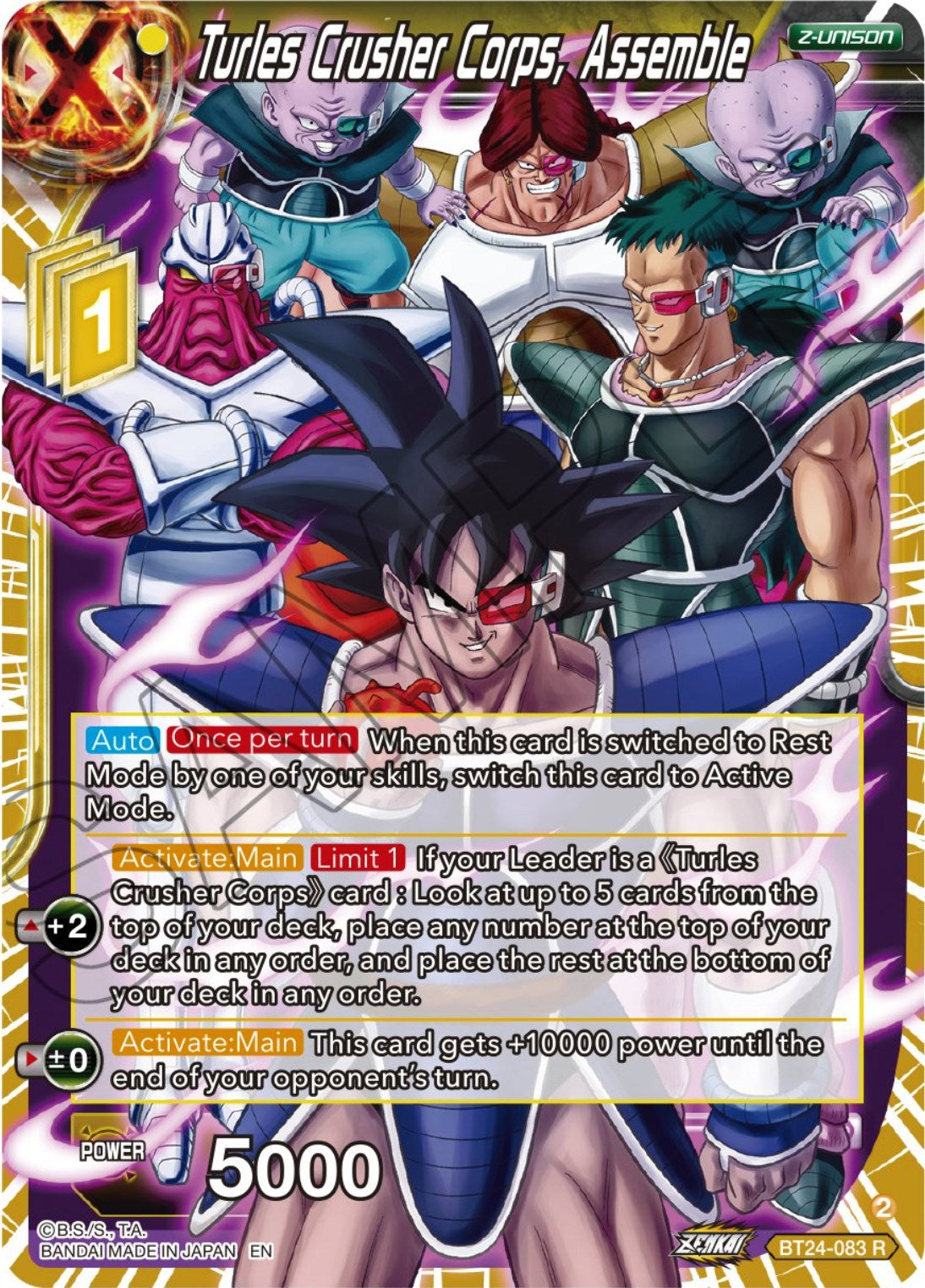 Turles Crusher Corps, Assemble (BT24-083) [Beyond Generations] | Mindsight Gaming