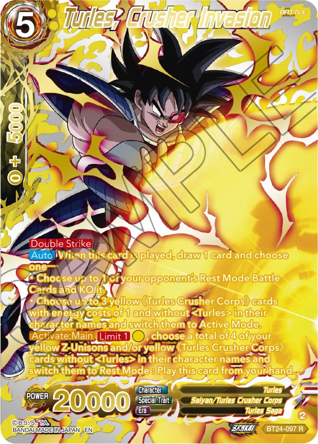 Turles, Crusher Invasion (Collector Booster) (BT24-097) [Beyond Generations] | Mindsight Gaming