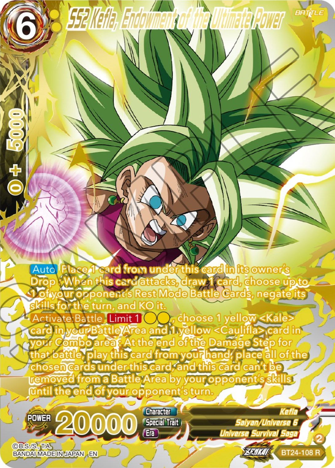 SS2 Kefla, Endowment of the Ultimate Power (Collector Booster) (BT24-108) [Beyond Generations] | Mindsight Gaming