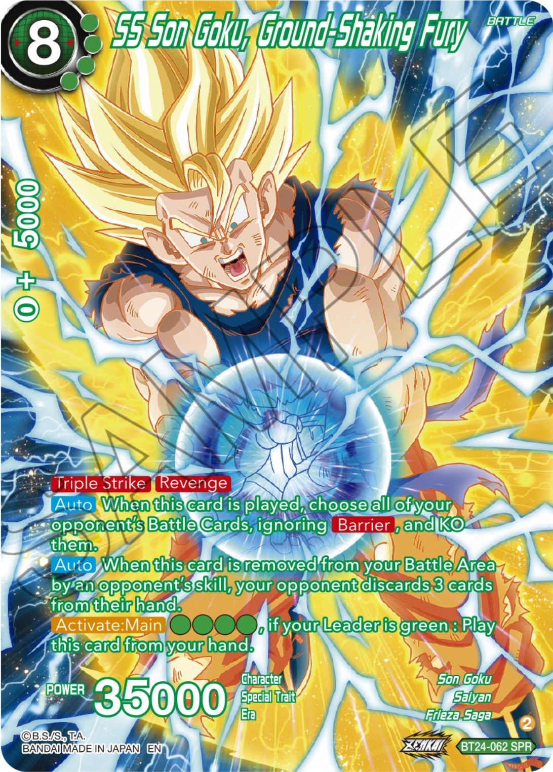 SS Son Goku, Ground-Shaking Fury (SPR) (BT24-062) [Beyond Generations] | Mindsight Gaming