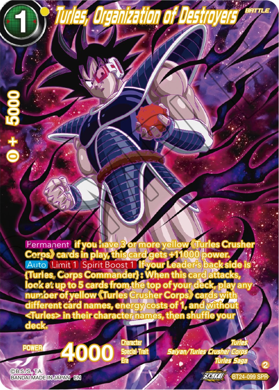 Turles, Organization of Destroyers (SPR) (BT24-099) [Beyond Generations] | Mindsight Gaming