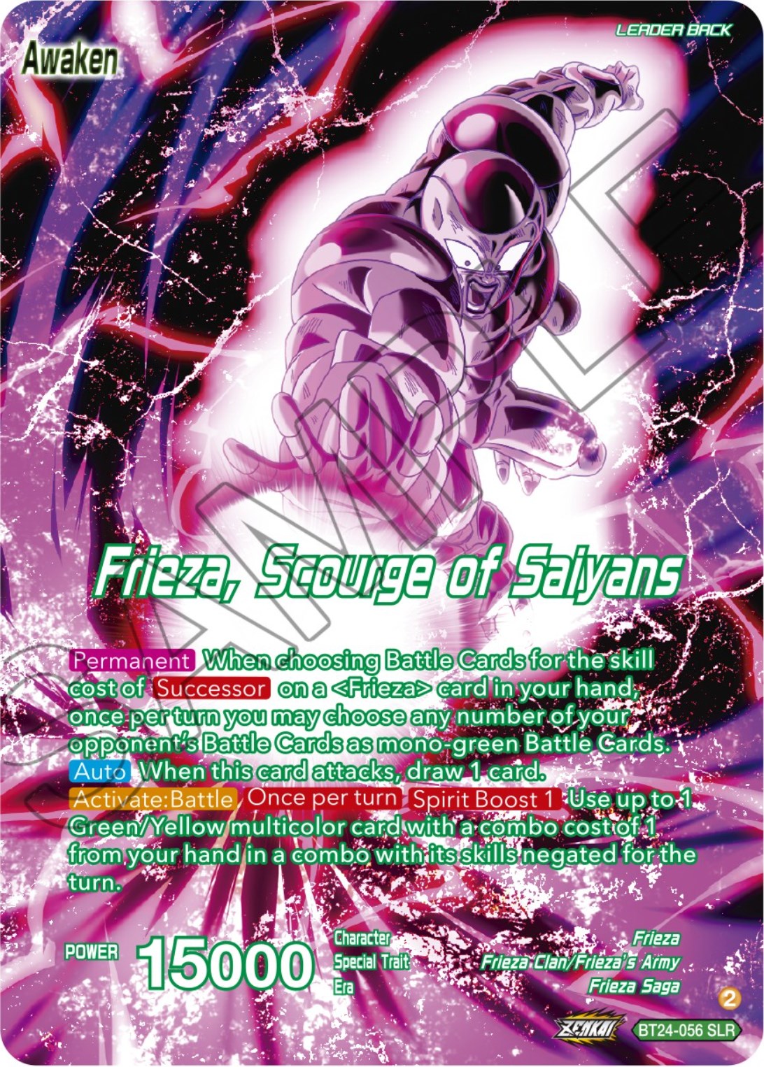 Frieza // Frieza, Scourge of Saiyans (SLR) (BT24-056) [Beyond Generations] | Mindsight Gaming