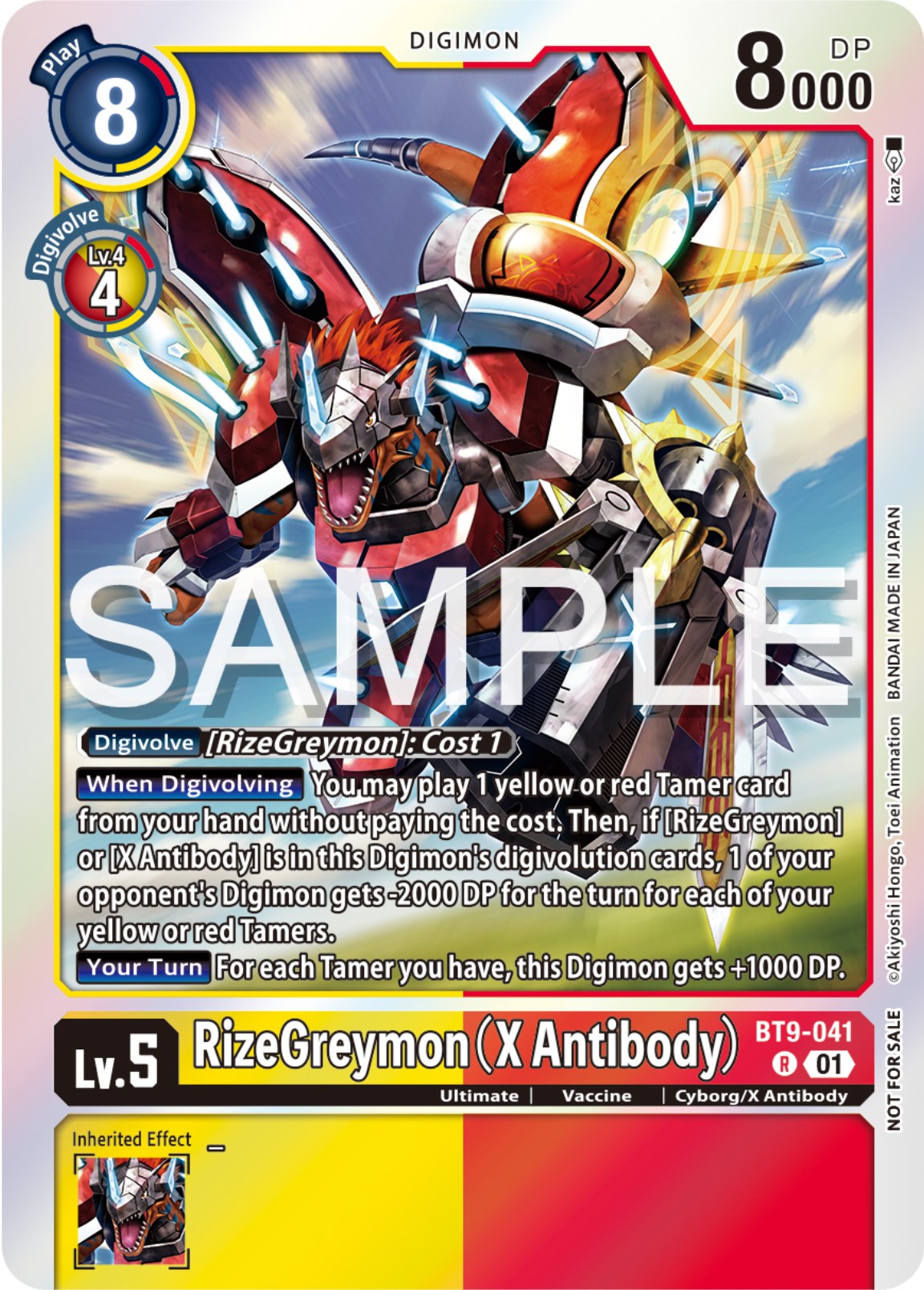 RizeGreymon (X Antibody) [BT9-041] (Event Pack 6) [X Record Promos] | Mindsight Gaming