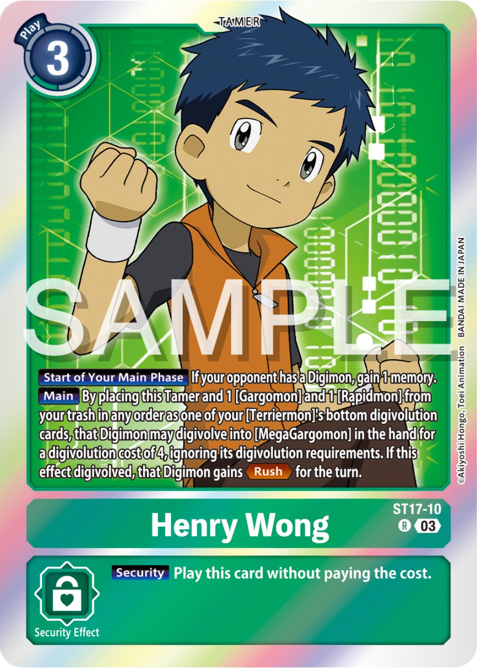 Henry Wong [ST17-10] [Starter Deck: Double Typhoon Advanced Deck Set] | Mindsight Gaming