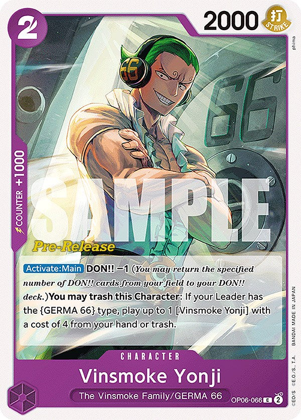 Vinsmoke Yonji [Wings of the Captain Pre-Release Cards] | Mindsight Gaming