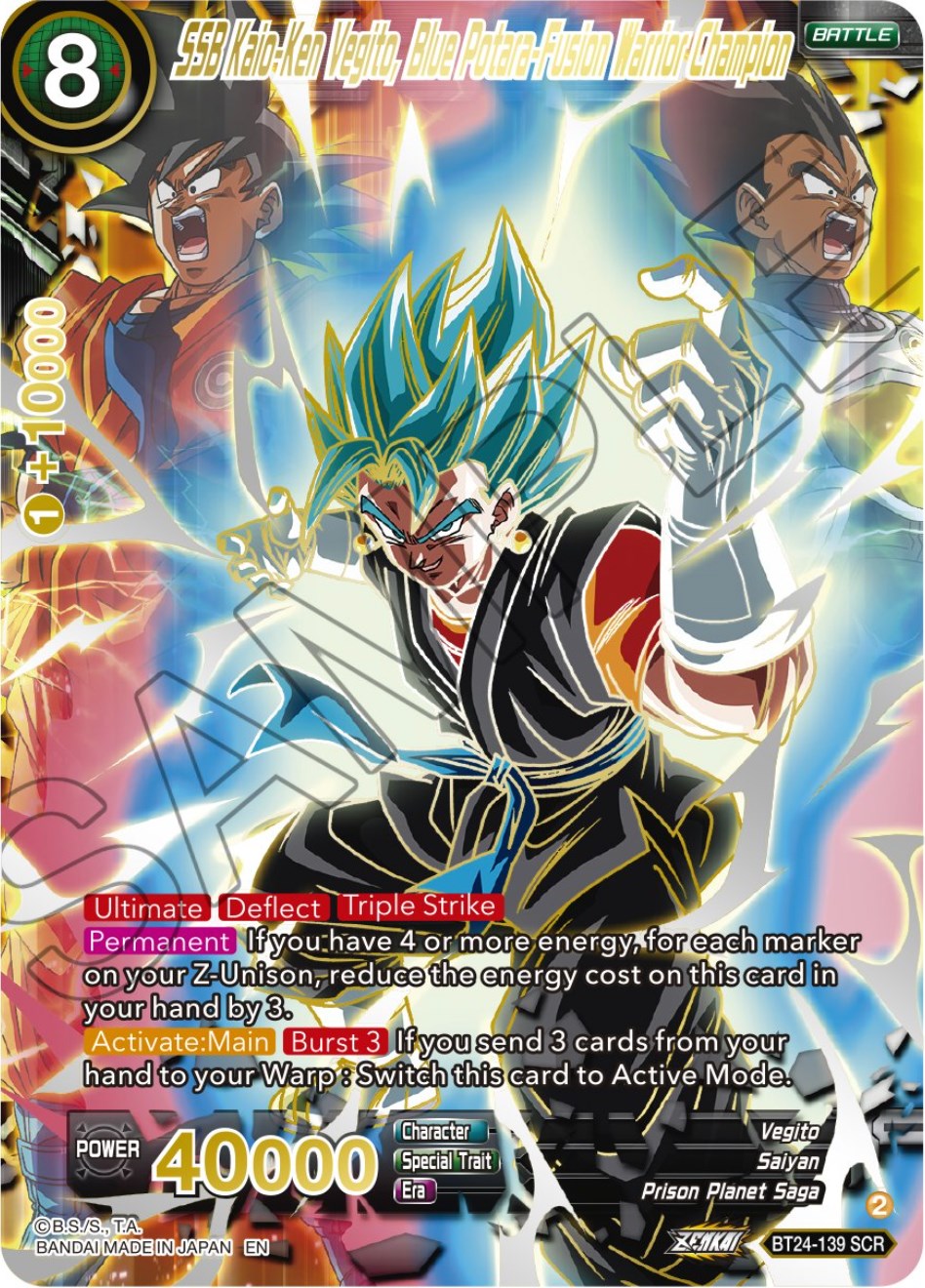 SSB Kaio-Ken Vegito, Blue Potara-Fusion Warrior Champion (Collector Booster) (BT24-139) [Beyond Generations] | Mindsight Gaming