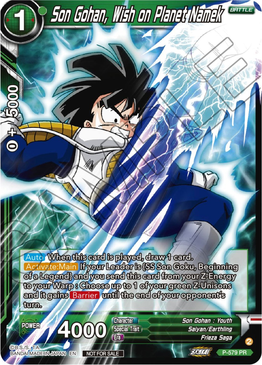 Son Gohan, Wish on Planet Namek (Zenkai Series Tournament Pack Vol.7) (P-579) [Tournament Promotion Cards] | Mindsight Gaming