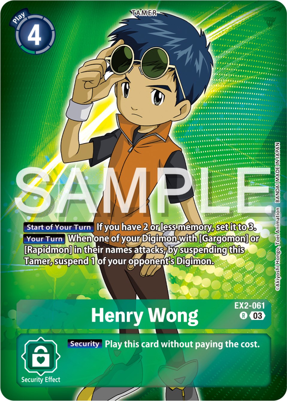 Henry Wong [EX2-061] (Reprint) [Starter Deck: Double Typhoon Advanced Deck Set] | Mindsight Gaming