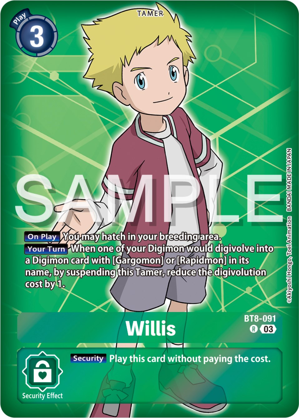 Willis [BT8-091] (Reprint) [Starter Deck: Double Typhoon Advanced Deck Set] | Mindsight Gaming