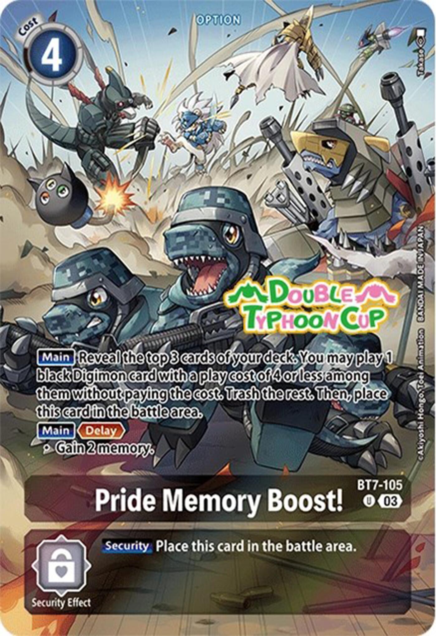 Pride Memory Boost! [BT7-105] (Bonus Pack) [Starter Deck: Double Typhoon Advanced Deck Set Pre-Release Cards] | Mindsight Gaming