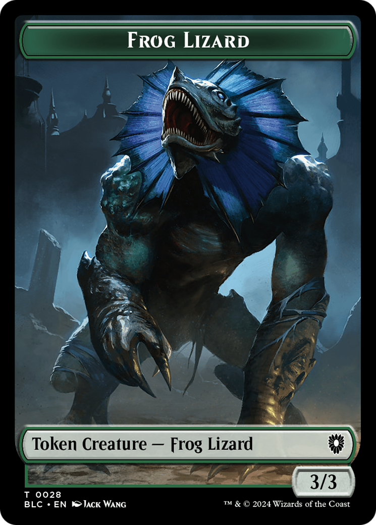 Storm Crow // Frog Lizard Double-Sided Token [Bloomburrow Commander Tokens] | Mindsight Gaming