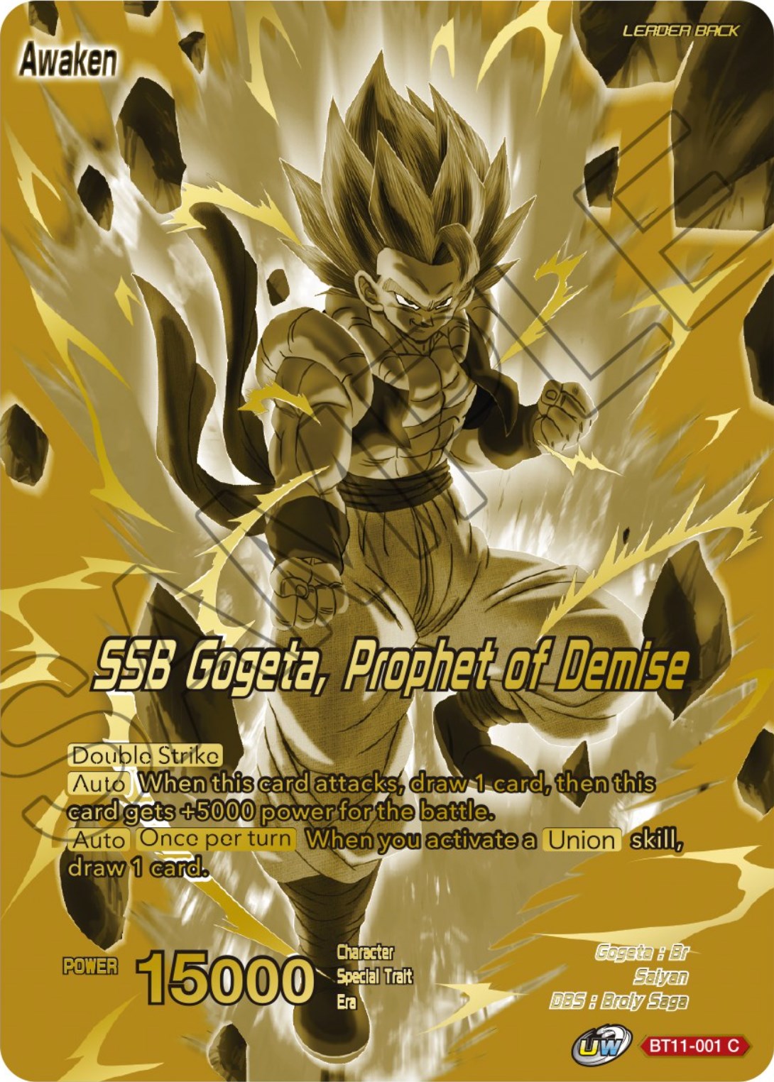 Gogeta // SSB Gogeta, Prophet of Demise (Championship Golden Card 2024 Vol.1) (BT11-001) [Tournament Promotion Cards] | Mindsight Gaming