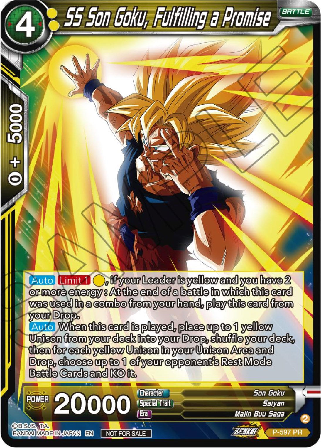 SS Son Goku, Fulfilling a Promise (Deluxe Pack 2024 Vol.1) (P-597) [Promotion Cards] | Mindsight Gaming