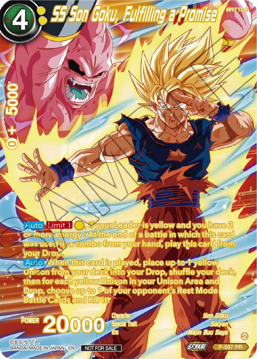 SS Son Goku, Fulfilling a Promise (Alternate Art) (Deluxe Pack 2024 Vol.1) (P-597) [Promotion Cards] | Mindsight Gaming