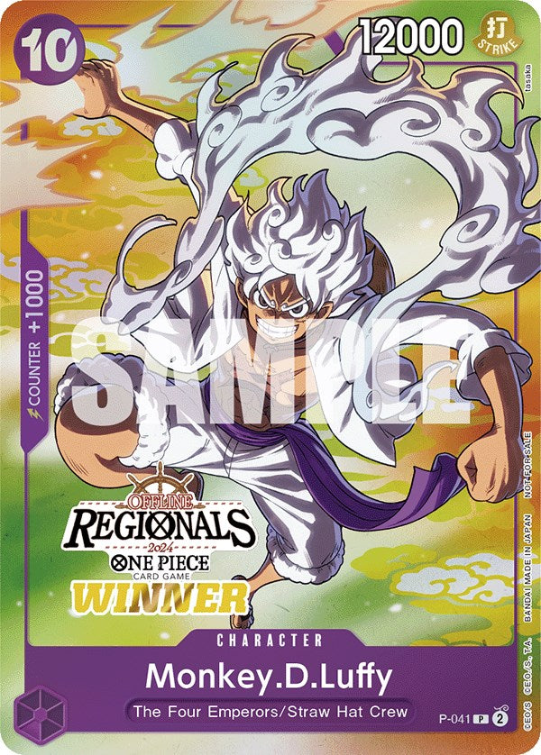 Monkey.D.Luffy (Offline Regional 2024 Vol. 2) [Winner] [One Piece Promotion Cards] | Mindsight Gaming