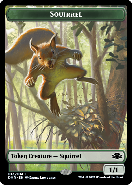 Elephant // Squirrel Double-Sided Token [Dominaria Remastered Tokens] | Mindsight Gaming