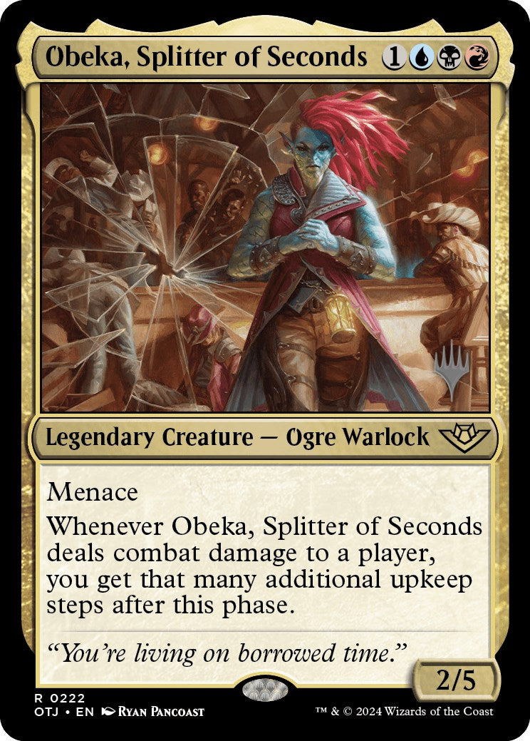 Obeka, Splitter of Seconds (Promo Pack) [Outlaws of Thunder Junction Promos] | Mindsight Gaming