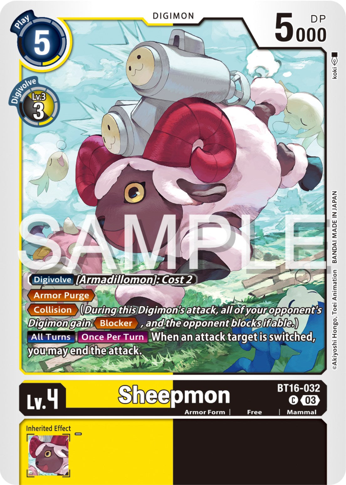 Sheepmon [BT16-032] [Beginning Observer] | Mindsight Gaming