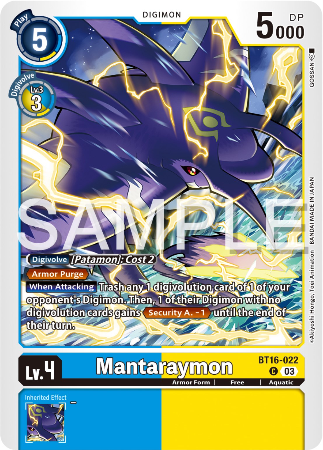 Mantaraymon [BT16-022] [Beginning Observer] | Mindsight Gaming