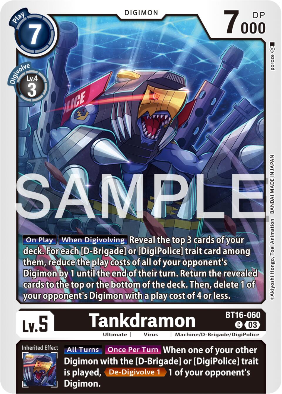 Tankdramon [BT16-060] [Beginning Observer] | Mindsight Gaming