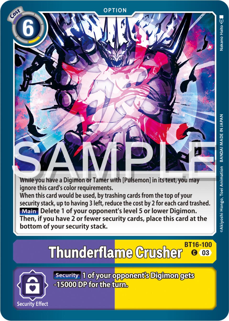 Thunderflame Crusher [BT16-100] [Beginning Observer] | Mindsight Gaming