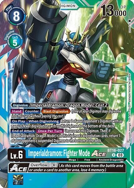 Imperialdramon: Fighter Mode Ace [BT16-027] [Beginning Observer] | Mindsight Gaming